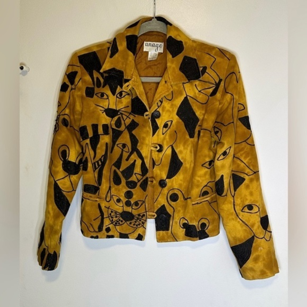 VINTAGE, RARE, mustard yellow‎ jacket | 80s 90s vintage avant garde